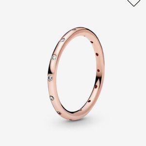 Simple Sparkling Band Pandora Ring